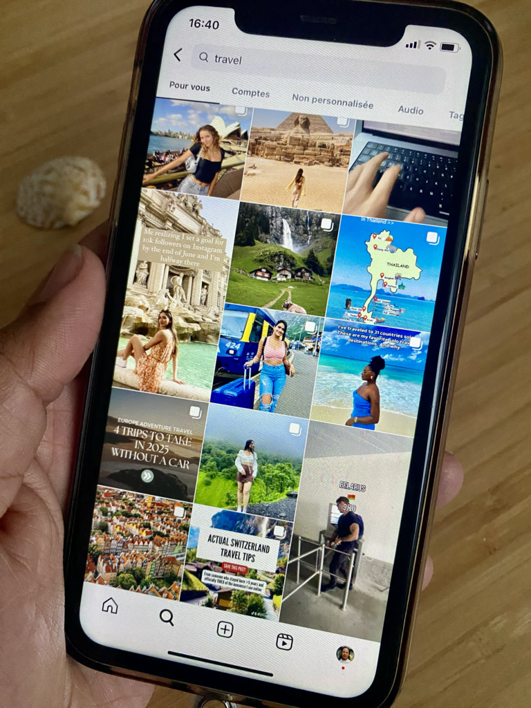 Suggestions Instagram pour le travel